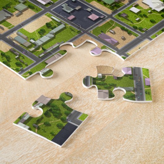 Uitzicht van de lucht - legpuzzel (Zijkant)