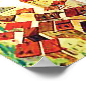 Uitzicht van de lucht, Luzerne-stad en een meer, Z Poster (Hoek)