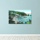 Uitzicht van de lucht van Avalon en Bay Canvas Afdruk (Insitu (Houten vloer))