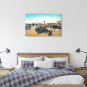 Uitzicht van de lucht van de benedenhoofdstraat Pe Canvas Afdruk (Insitu (Slaapkamer))