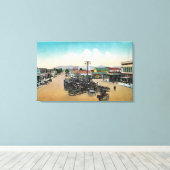 Uitzicht van de lucht van de benedenhoofdstraat Pe Canvas Afdruk (Insitu (Houten vloer))