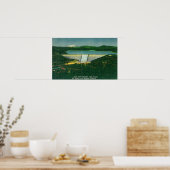 Uitzicht van de lucht van de dam van Shasta, het m Poster (Keuken)