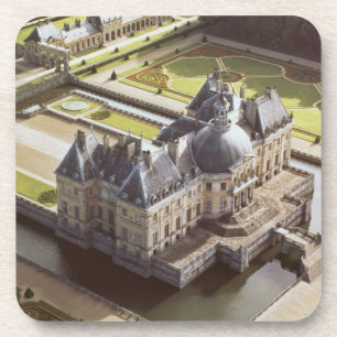 Uitzicht van de lucht van het Chateau, ontworpen v Drankjes Onderzetter