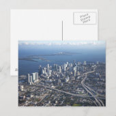 Uitzicht van de lucht van Miami Briefkaart (Voorkant / Achterkant)
