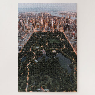 Uitzicht van de lucht van NYC en het centrale park Legpuzzel