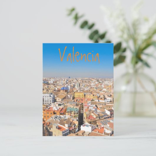Uitzicht van de lucht van Valencia, Spanje Briefkaart (Staand voorkant)