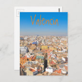 Uitzicht van de lucht van Valencia, Spanje Briefkaart (Voorkant / Achterkant)