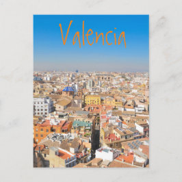 Uitzicht van de lucht van Valencia, Spanje Briefkaart