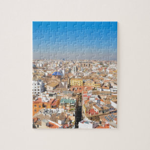 Uitzicht van de lucht van Valencia, Spanje Legpuzzel