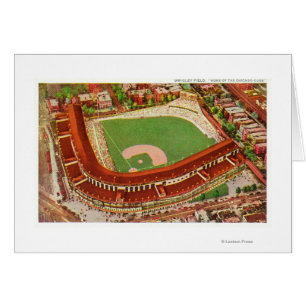 Uitzicht van de lucht van Wrigley FieldChicago, IL