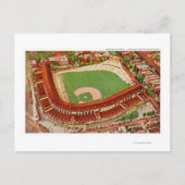 Uitzicht van de lucht van Wrigley FieldChicago, IL Briefkaart (Voorkant)