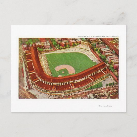 Uitzicht van de lucht van Wrigley FieldChicago, IL Briefkaart (Voorkant)
