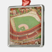 Uitzicht van de lucht van Wrigley FieldChicago, IL Metalen Ornament (Links)
