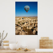 Uitzicht van de luchtballon Hot Air, Cappadocia Poster (Keuken)