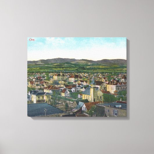 Uitzicht van de luchthaven CityCorvallis, OF Canvas Afdruk (Voorkant)