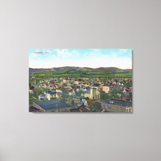 Uitzicht van de luchthaven CityCorvallis, OF Canvas Afdruk (Voorkant)