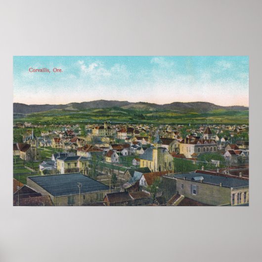 Uitzicht van de luchthaven CityCorvallis, OF Poster (Voorkant)