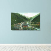 Uitzicht van de luchthaven CityGem, ID Canvas Afdruk (Insitu (Houten vloer))