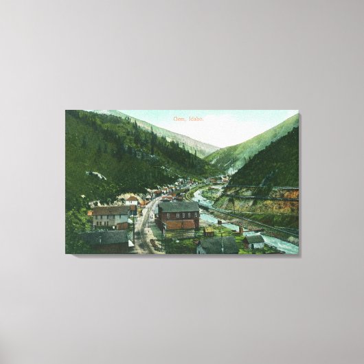 Uitzicht van de luchthaven CityGem, ID Canvas Afdruk (Voorkant)