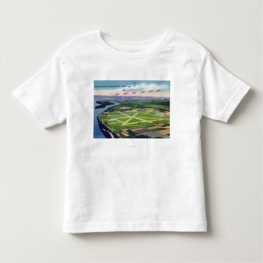 Uitzicht van de luchthaven Portland-Columbia Kinder Shirts (Voorkant)