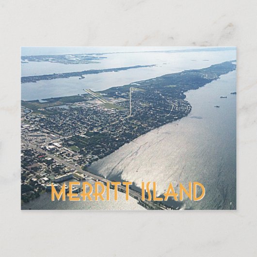 Uitzicht van de luchthaven van Florida Merritt Isl Briefkaart (Voorkant)