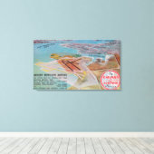 Uitzicht van de luchthaven van Gemeentelijk en SF  Canvas Afdruk (Insitu (Houten vloer))