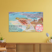 Uitzicht van de luchthaven van Gemeentelijk en SF  Canvas Afdruk (Insitu (Woonkamer))