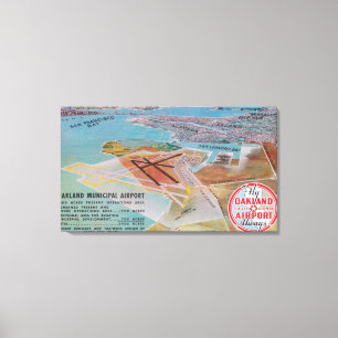 Uitzicht van de luchthaven van Gemeentelijk en SF Canvas Afdruk