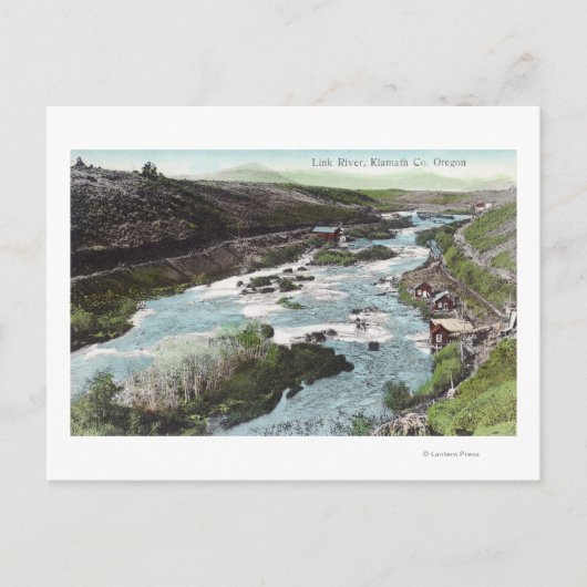 Uitzicht van de luchthaven van Link RiverKlamath C Briefkaart (Voorkant)