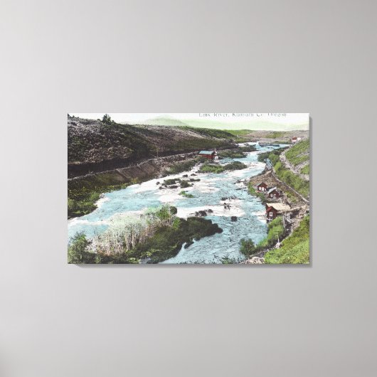 Uitzicht van de luchthaven van Link RiverKlamath C Canvas Afdruk (Voorkant)