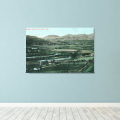 Uitzicht van de luchthaven van Mission Valley-San Canvas Afdruk (Insitu (Houten vloer))