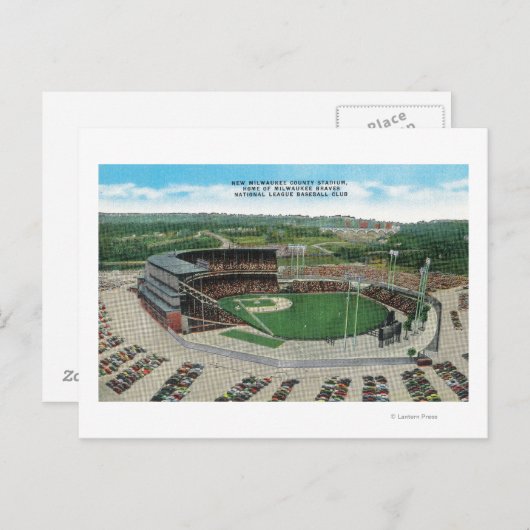 Uitzicht van de luchthaven van New Milwaukee Count Briefkaart (Voorkant / Achterkant)