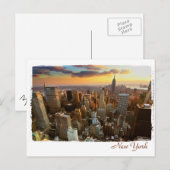 Uitzicht van de luchthaven van New York Briefkaart (Voorkant / Achterkant)