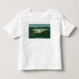 Uitzicht van de luchthaven van Shasta-dam, meer, b Kinder Shirts