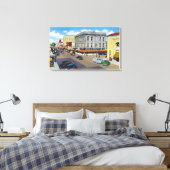 Uitzicht van de luchtmacht D Street Canvas Afdruk (Insitu (Slaapkamer))
