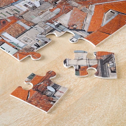 Uitzicht van de luchtmacht over de stad Split - Da Legpuzzel (Zijkant)