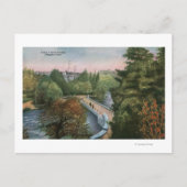 Uitzicht van de Luna Island Bridge Briefkaart (Voorkant)