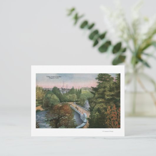 Uitzicht van de Luna Island Bridge Briefkaart (Staand voorkant)