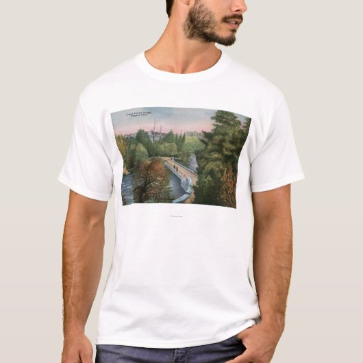 Uitzicht van de Luna Island Bridge T-shirt (Voorkant)