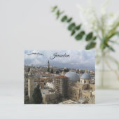 Uitzicht van de Lutherse kerk van Redeemer Jerusal Briefkaart (Staand voorkant)