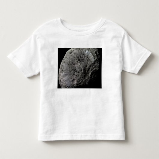 Uitzicht van de maan Hyperion van Saturnus met val Kinder Shirts (Voorkant)