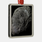 Uitzicht van de maan Hyperion van Saturnus met val Metalen Ornament (Rechts)