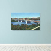 Uitzicht van de Main Street Bridge Canvas Afdruk (Insitu (Houten vloer))