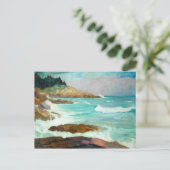 Uitzicht van de Maine Coast door Newell Convers Wy Briefkaart (Staand voorkant)