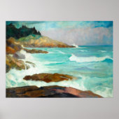 Uitzicht van de Maine Coast door Newell Convers Wy Poster (Voorkant)