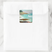 Uitzicht van de Maine Coast door Newell Convers Wy Vierkante Sticker (Tas)