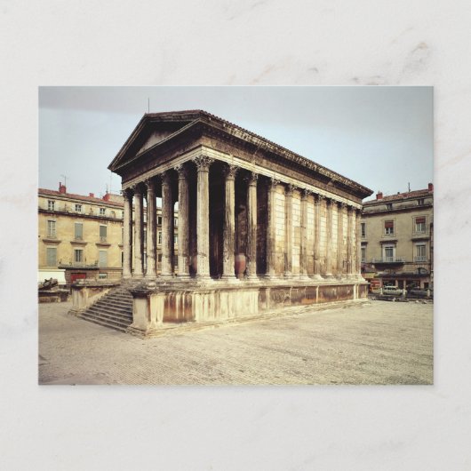 Uitzicht van de Maison Carree, c.19 BC Briefkaart (Voorkant)