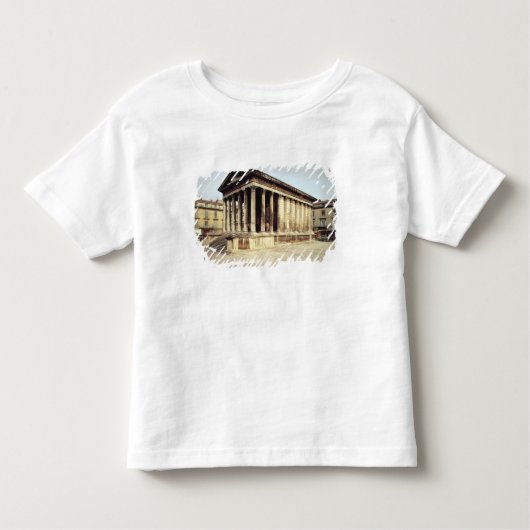 Uitzicht van de Maison Carree, c.19 BC Kinder Shirts (Voorkant)
