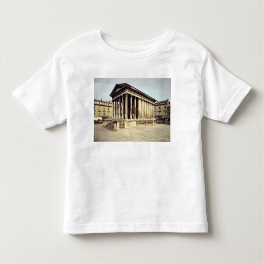 Uitzicht van de Maison Carree, c.19 BC Kinder Shirts (Voorkant)