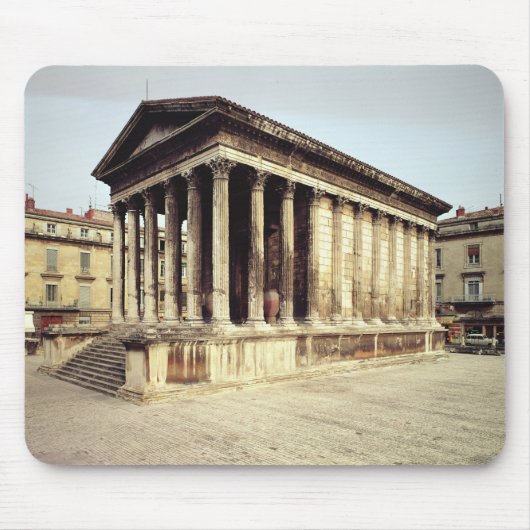 Uitzicht van de Maison Carree, c.19 BC Muismat (Voorkant)